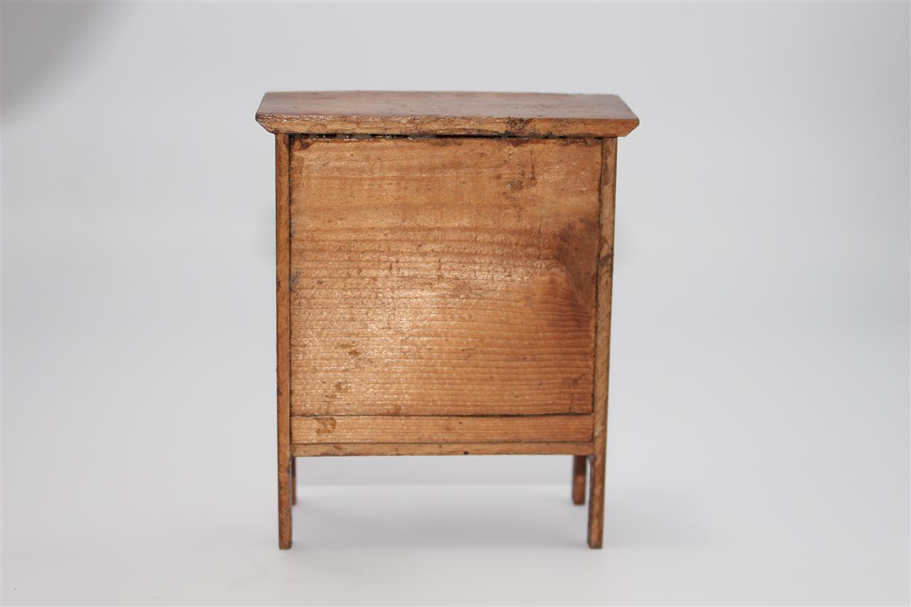 antiker primitiver Schrank mit Spiegel für Puppenstube ca. 1920 #G846